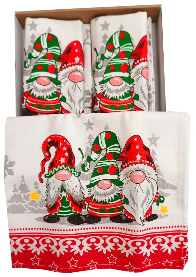 CHRISTMAS GNOM kuchynské utierky 3ks