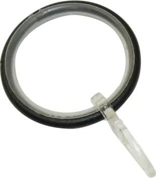 Záclonové krúžky (10 ks) Jana 22/25 mm, čierny kov%