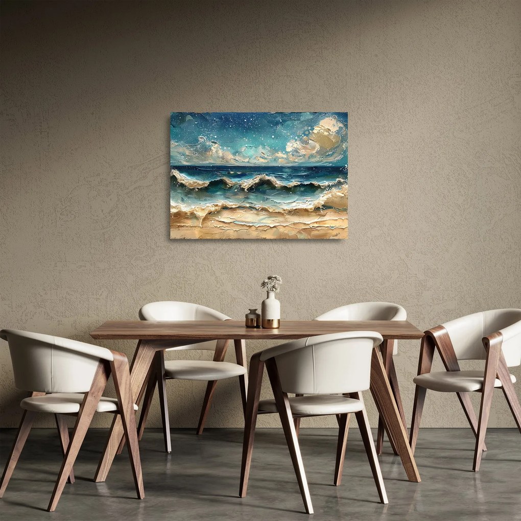 Sklenený obraz - Maľba mora (70x50 cm)