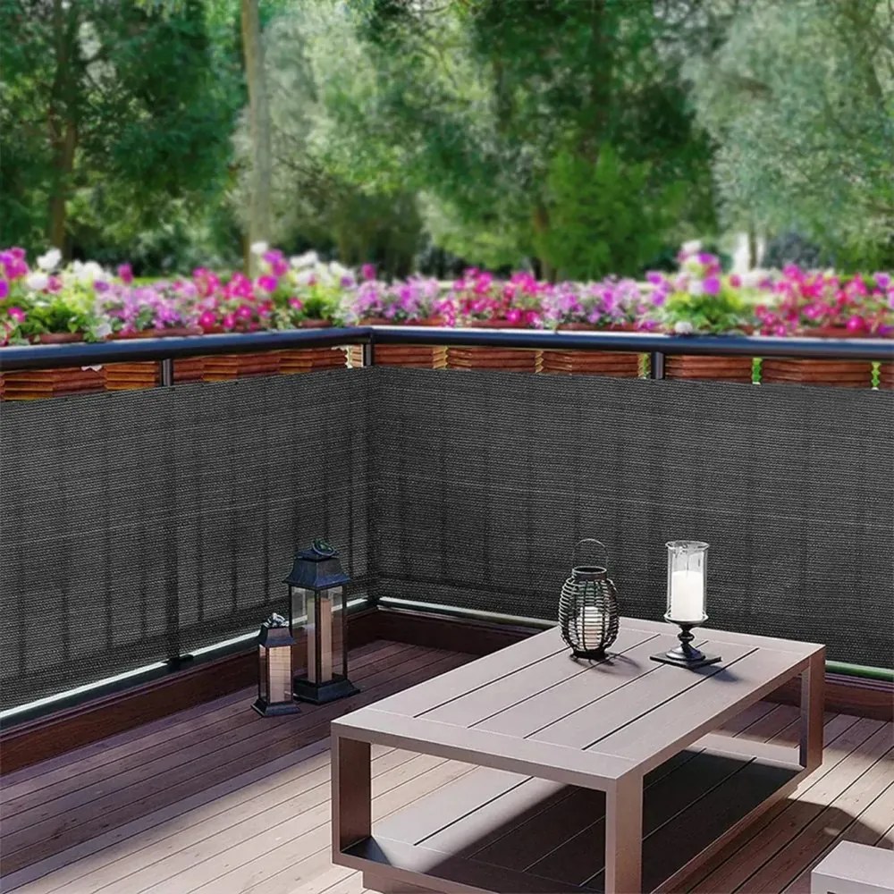 Sivá clona na balkón 1 x 5 m