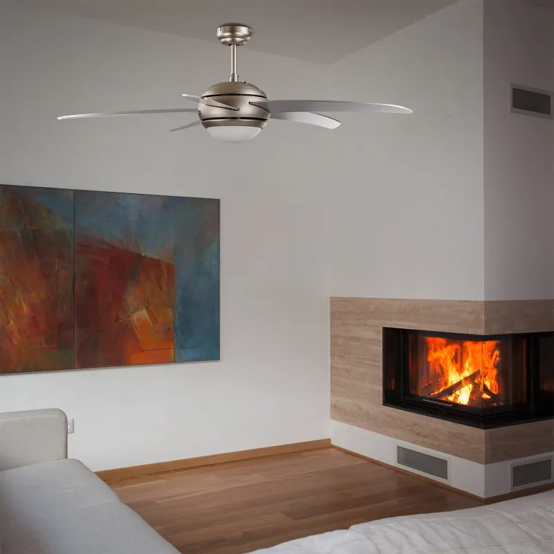 DEMA Stropný ventilátor Pamplona strieborný