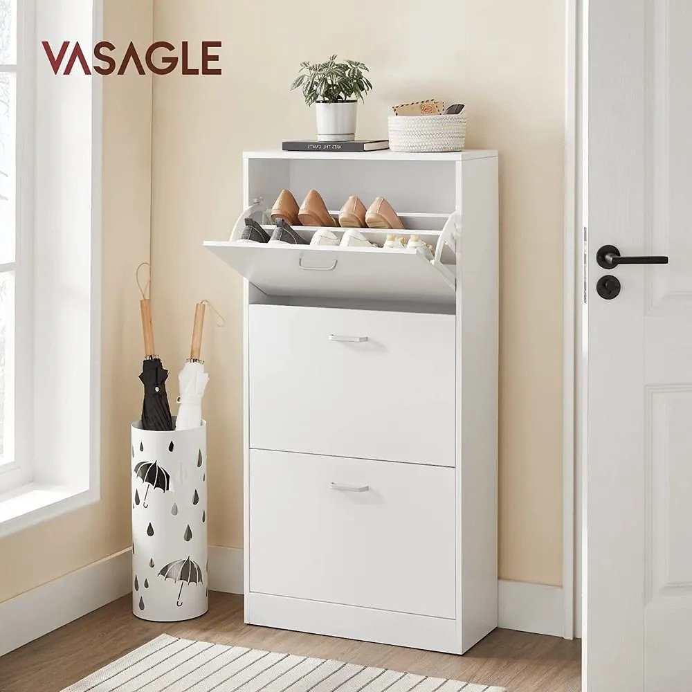 Trojúrovňový botník VASAGLE LBC03WT