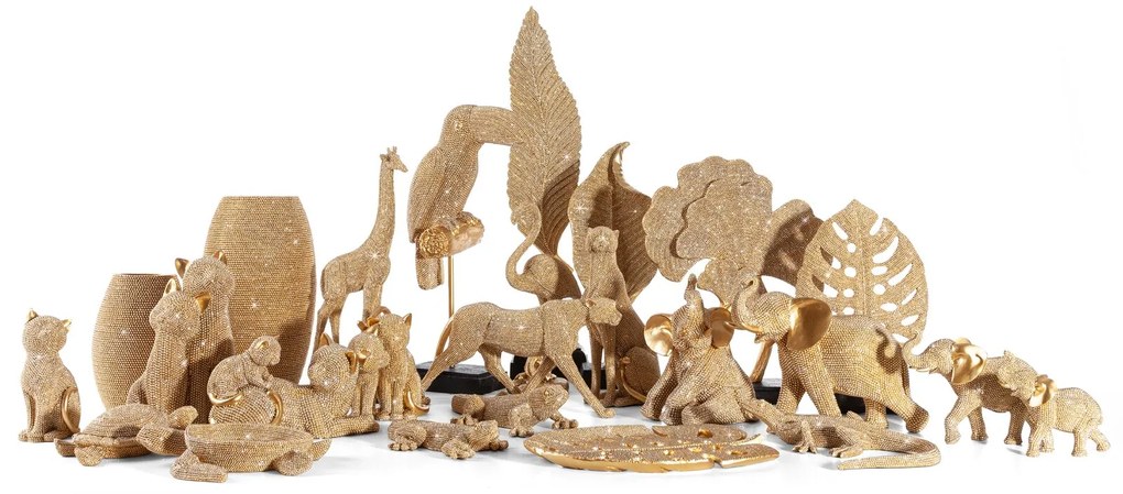 DEKORAČNÁ SOŠKA ELDO 19X9X12 CM ZLATÁ