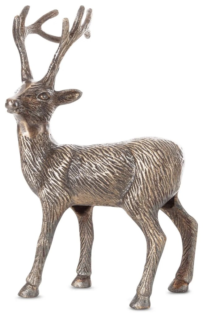 VIANOČNÁ SOŠKA DEER 31CM TMAVÁ ZLATÁ
