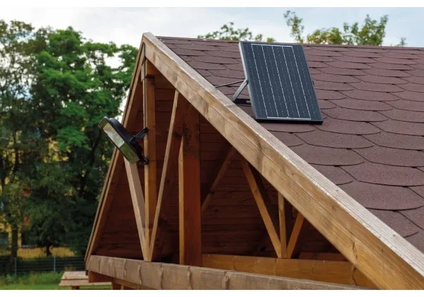 Kanlux 36607 - LED Reflektor so sol. panelom a senz. 15W/15000 mAh 3,2V IP65 +DO