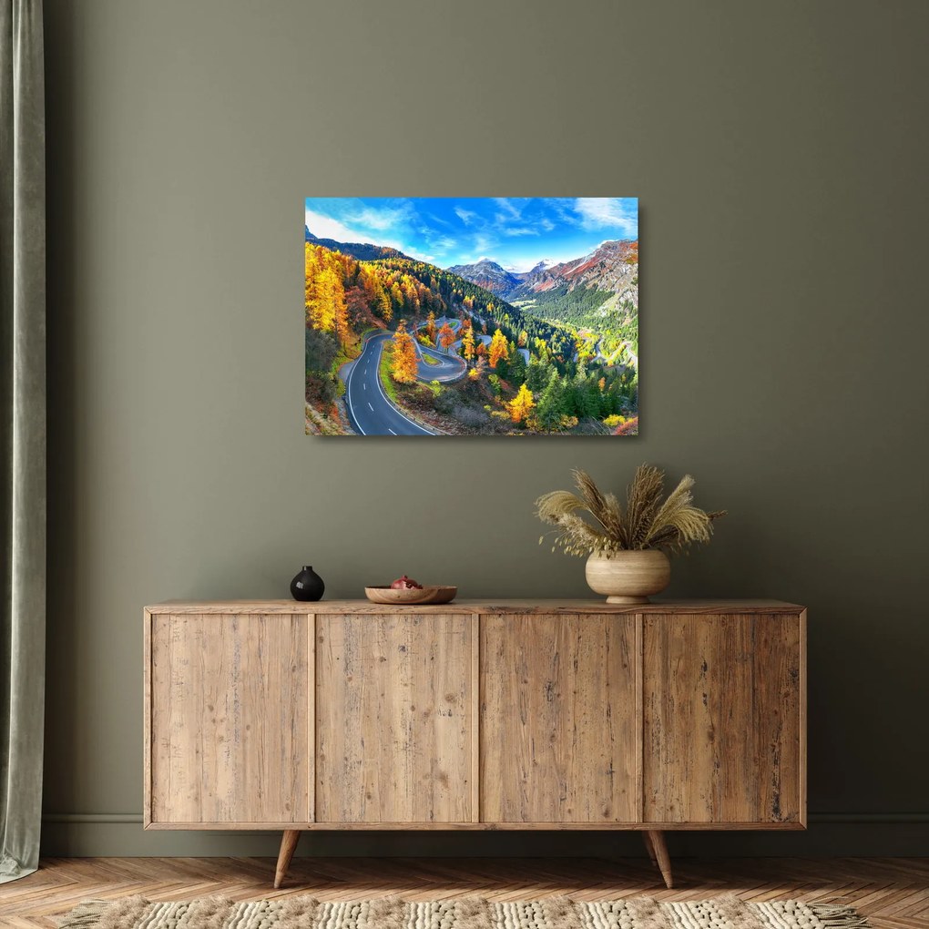 Sklenený obraz - Malojský priesmyk (70x50 cm)