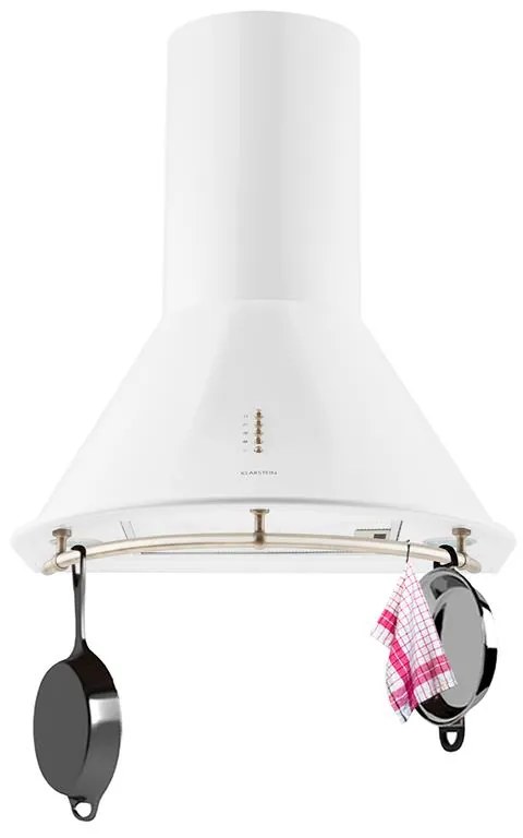 Lumio Neo, digestor, 60 cm, komínový, 610 m³/h, retro dizajn, nehrdzavejúca oceľ, biely