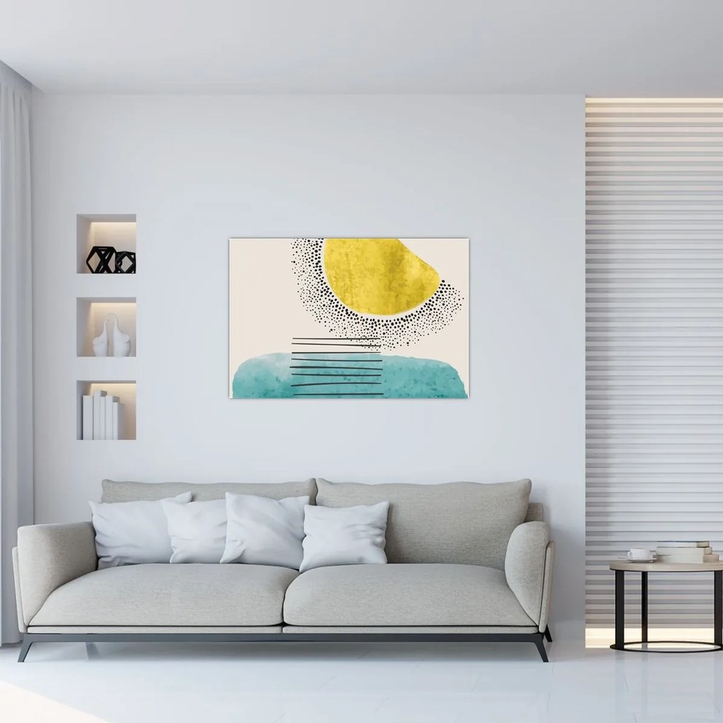 Obraz - Abstraktná maľba pláže N⁰2 (90x60 cm)