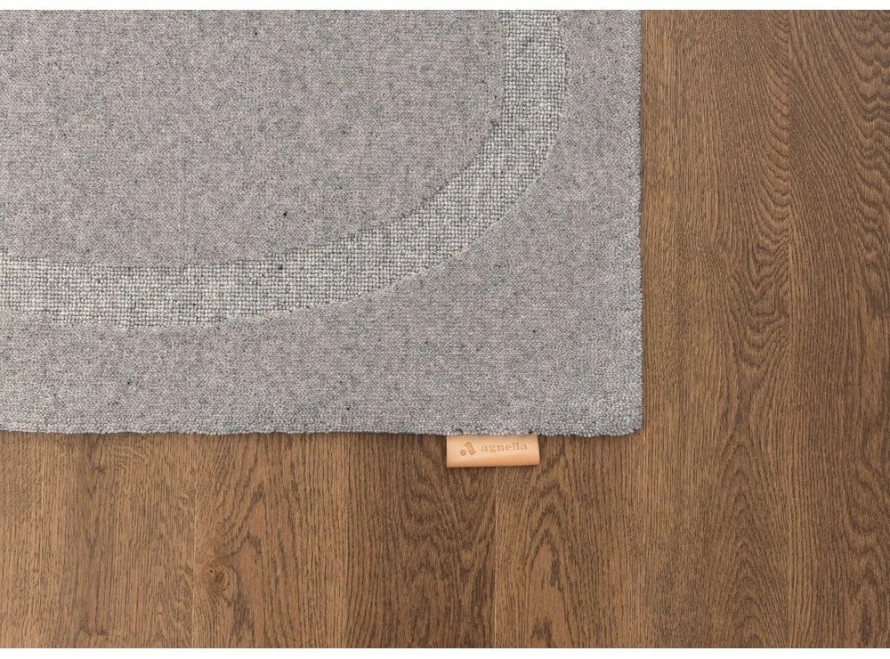 Sivý vlnený koberec 160x230 cm Morphic Organica – Agnella