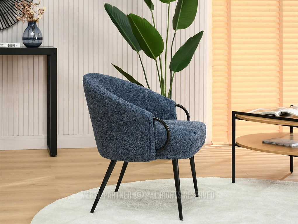 Kreslo Carma F (tmavomodrá + čierna). Akcia -35%. Vlastná spoľahlivá doprava až k Vám domov. 1109979