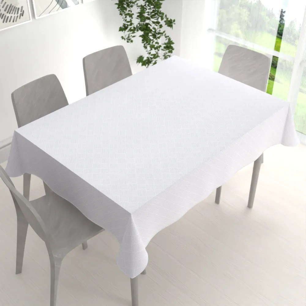 Biante Teflónový obdĺžnikový obrus Milano TF-094 - biely 80x120 cm