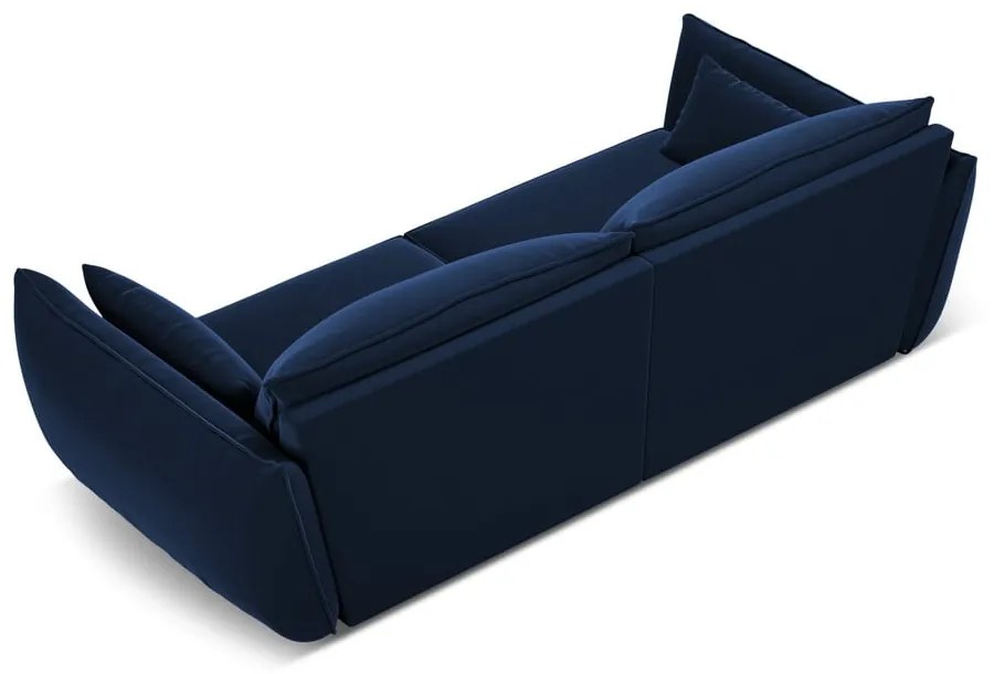 Tmavomodrá zamatová pohovka 208 cm Vanda – Mazzini Sofas