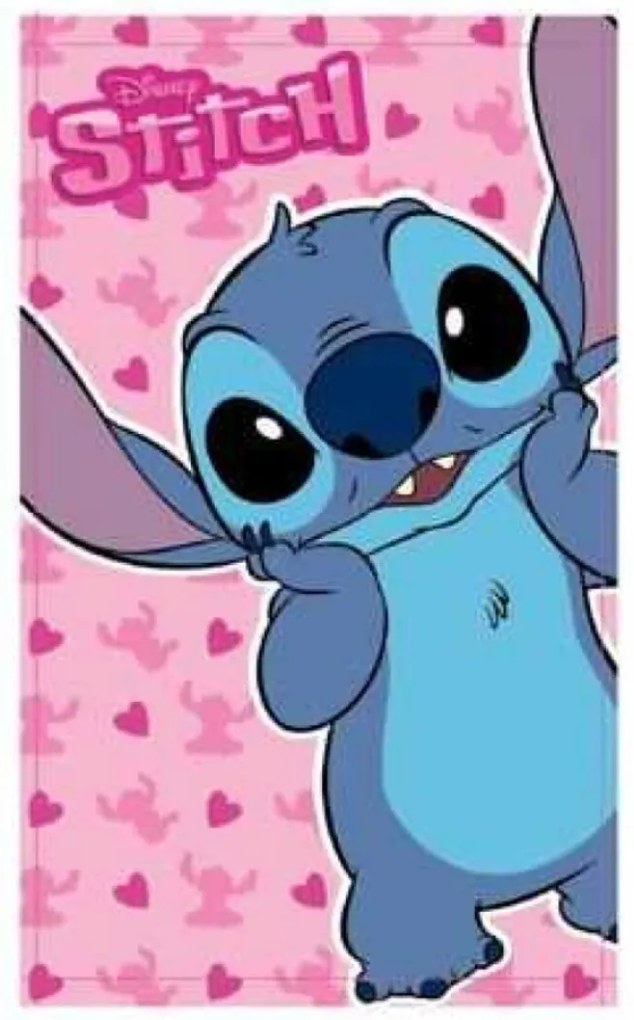Detský uterák Lilo and Stitch ružový 30x50cm Setino