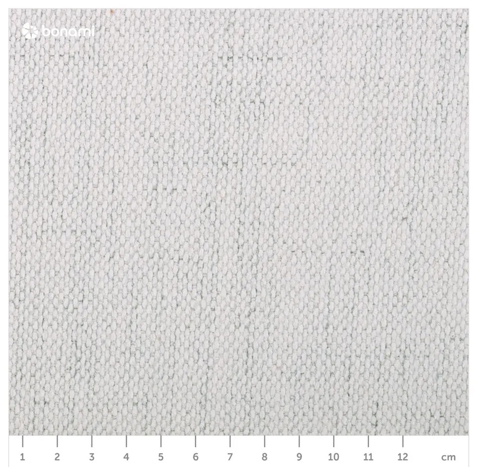 Krémová čalúnená dvojlôžková posteľ s úložným priestorom s roštom 180x200 cm Lupine – Micadoni