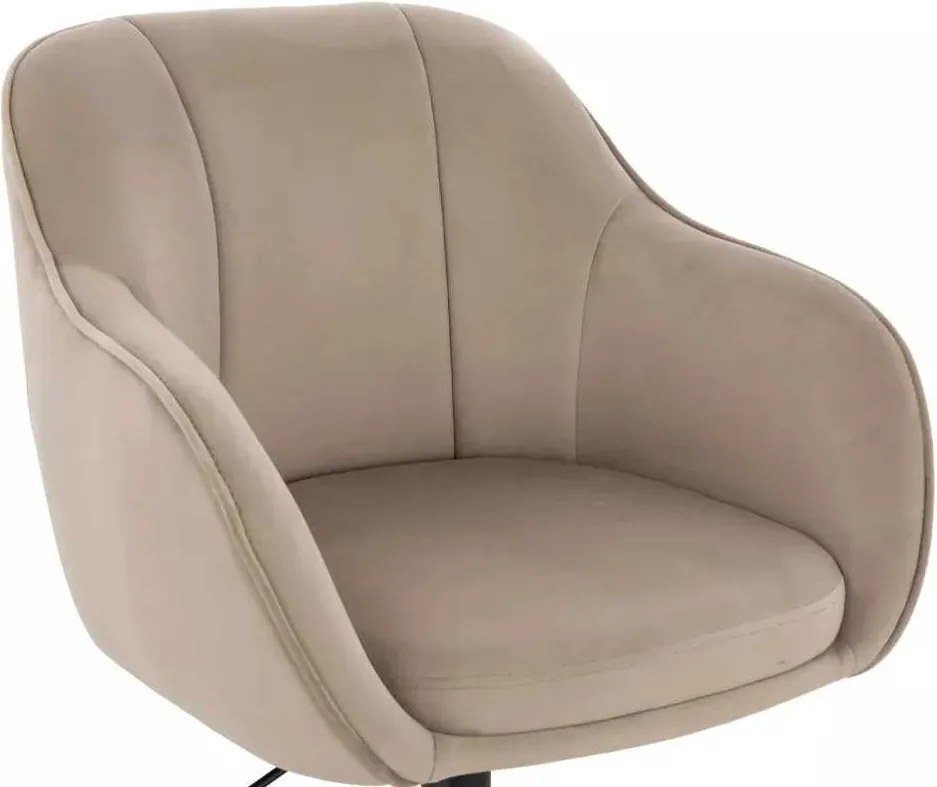 LuxuryForm DESIGN Stolička AVOLA VELUR na zlatom tanieri - latte