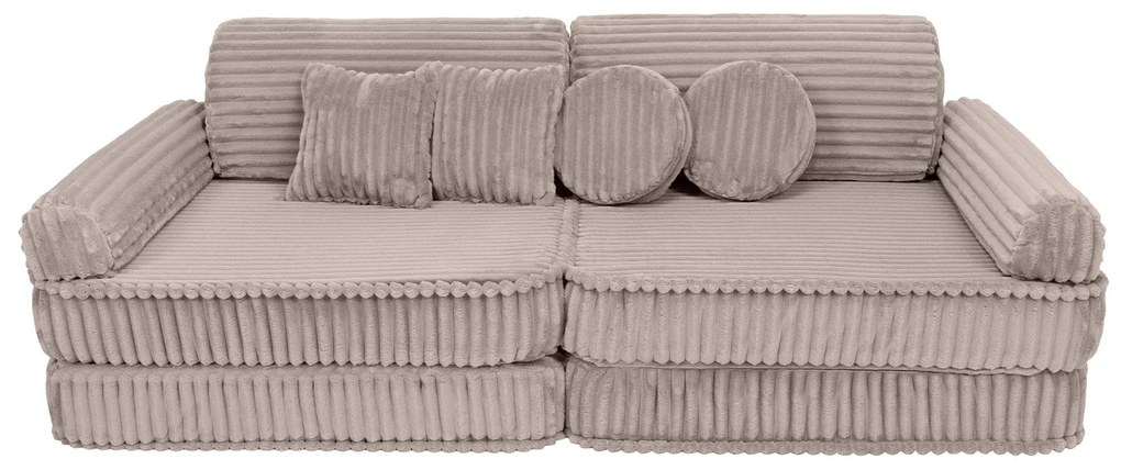 MeowBaby® Churros detská modulárna pohovka Premium, Pebble Beige