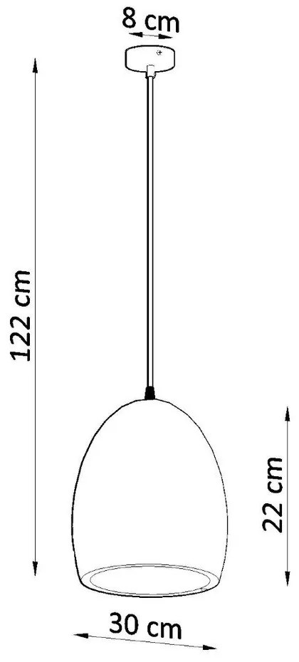 Biele závesné svietidlo s keramickým tienidlom ø 30 cm Fonsie – Sollux