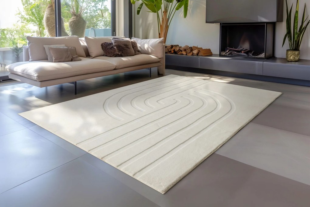 Kusový koberec Zen Deluxe 700 Cream, 80x150, béžová, obývacia izba, Obsession