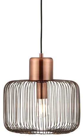Endon 68986 - Závesný luster na lanku NICOLA 1xE27/40W/230V medený