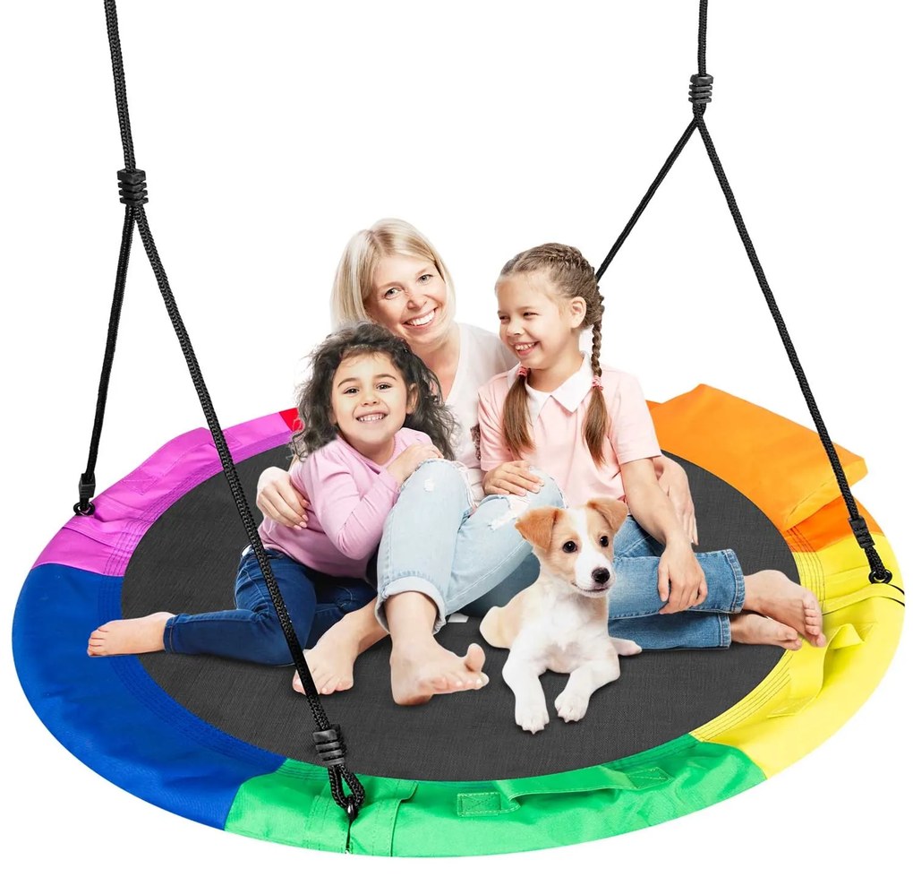Neo-Sport Swingo XXL pestrofarebná hojdačka bocianie hniezdo 120 cm