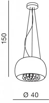 Azzardo AZ0699 - Luster na lanku BURN 5xG9/40W/230V