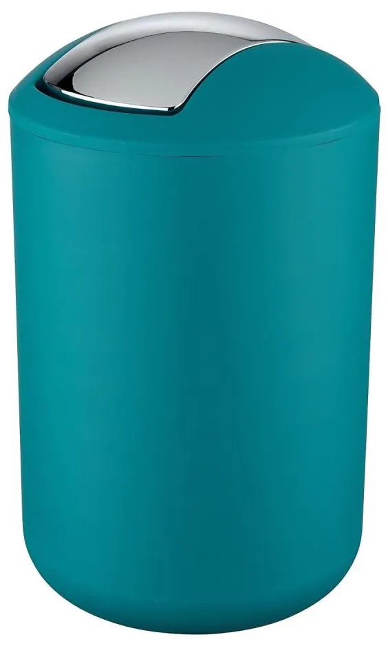 WENKO 21227100 - Odpadkový kôš BRASIL 19,5x31 cm tyrkysový/lesklý chróm