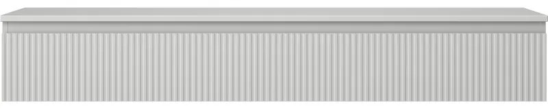 Mexen Rivel, kúpeľňová skrinka 160 cm s pracovnou doskou, 1 zásuvka, drážkovaná, matná sivá, 91A20-16023-1-BFC62