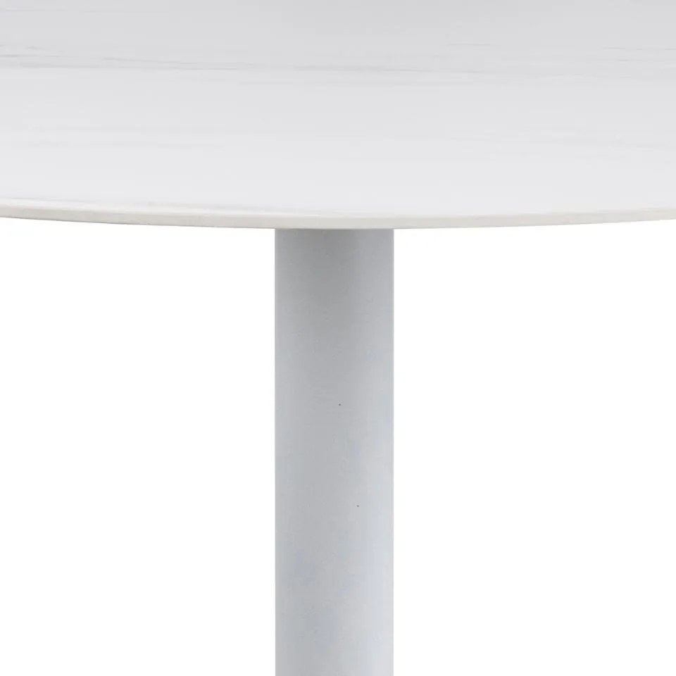 Keramický barový stôl Malta 105 cm biely mramor