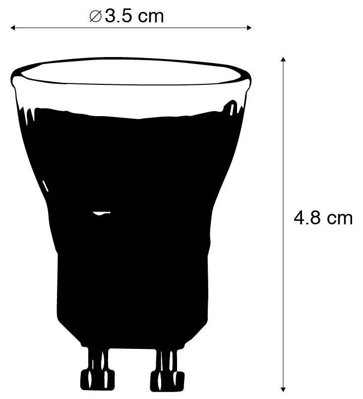 Sada 5 LED žiaroviek GU10 35 mm 3,5 W 180 lm 2700 K