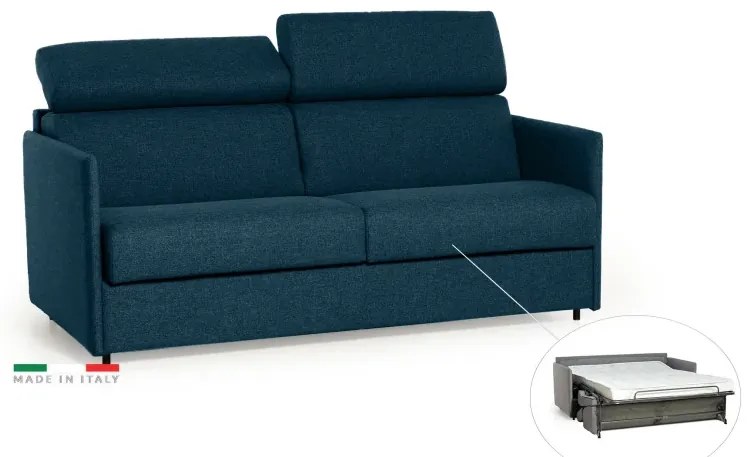 Pohovka na každodenné spanie TAVOLA MINI rozkladacia, modrá (penelope 27), 140