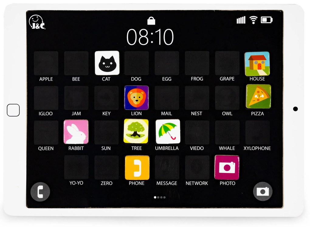 Drevený vzdelávací tablet, magnetická tabuľa, ECOTOYS
