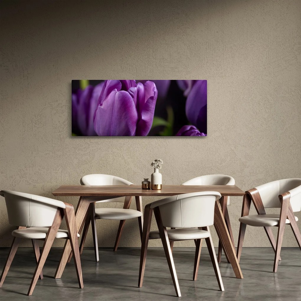 Obraz kvetov tulipánov (120x50 cm)