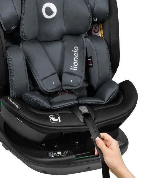 Lionelo - Otočná autosedačka s bázou BASTIAAN i-Size 40-150 cm Sivý kameň