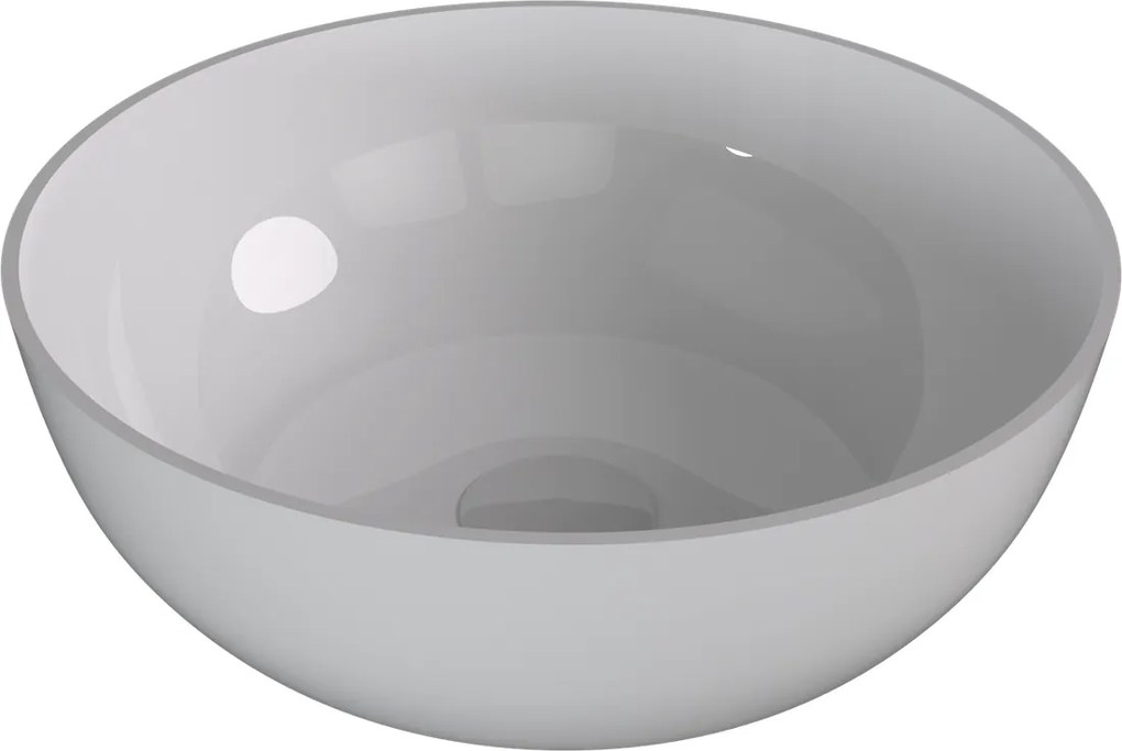 Polysan Polysan, BANERA ROUND umývadlo na dosku, liaty mramor, Ø 39 cm, biela, 14337