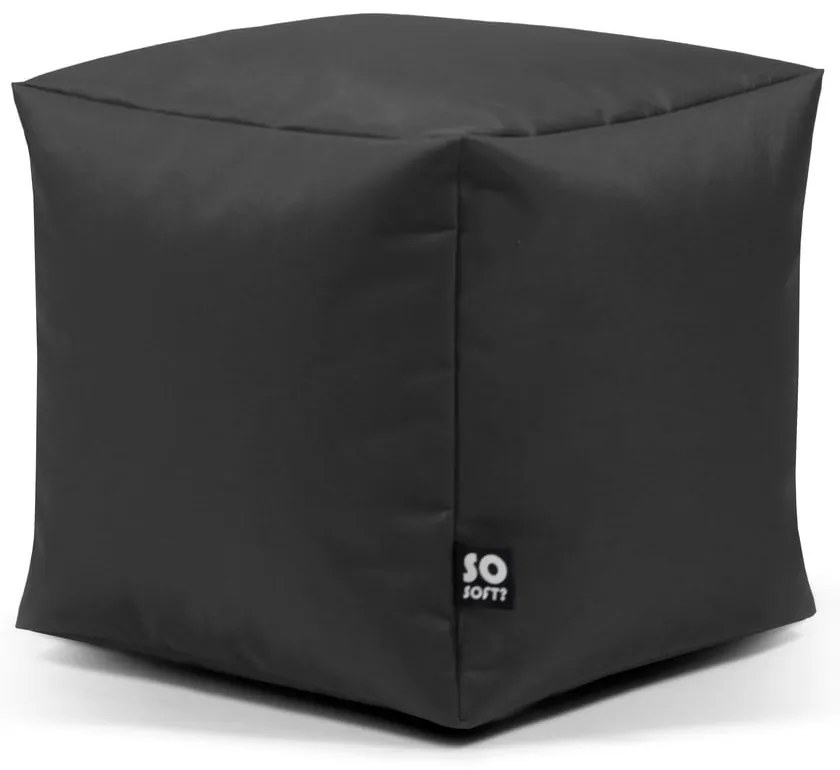 Červený detský sedací vak z imitácie kože Cube M – So Soft?