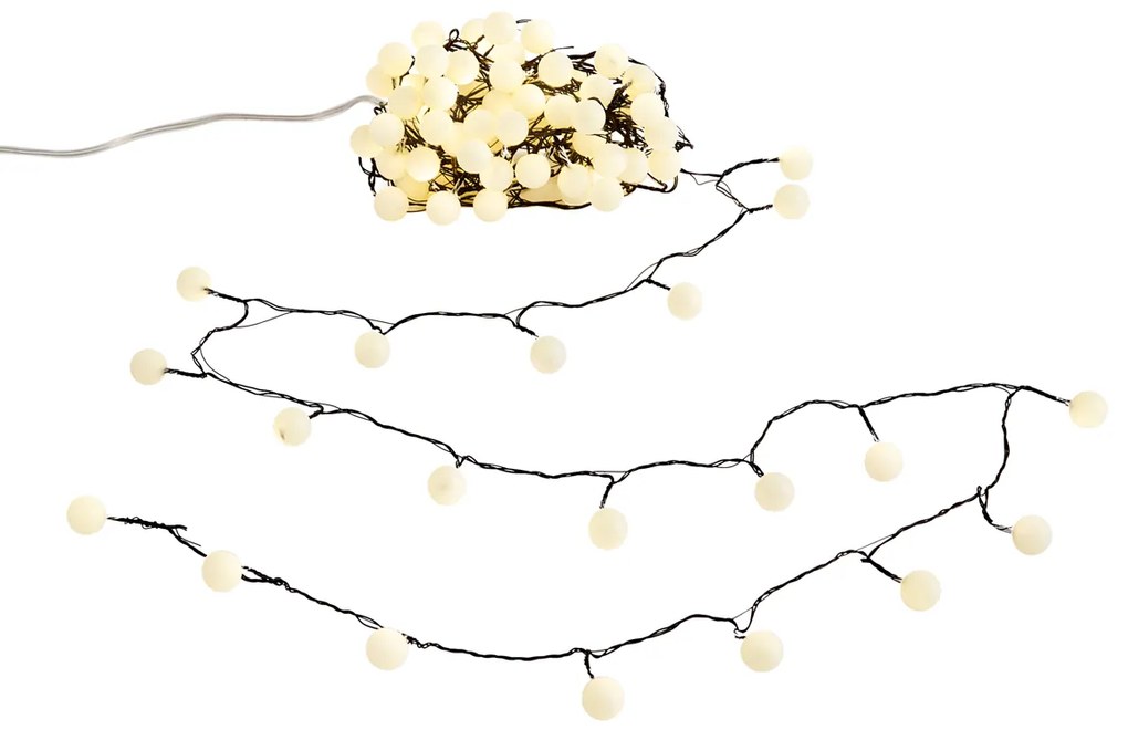 Vianočné svetelná reťaz zelená so 100 LED diódami biela 5m IP44 - Dasher