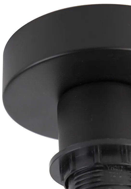 Moderné stropné svietidlo čierne so zlatom 47 cm Duo tienidlo - Combi