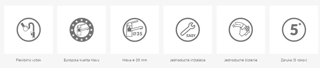 Kuchinox Elza, stojanková drezová batéria s elastickým ramenom, čierna matná, LAV-BKE_B67D
