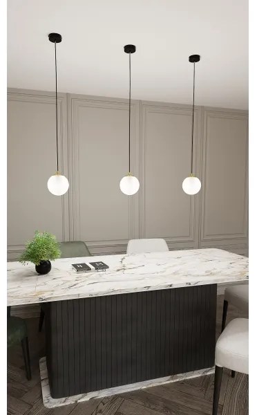 Luster na lanku ROYAL 1xE14/10W/230V pr. 14 cm čierna