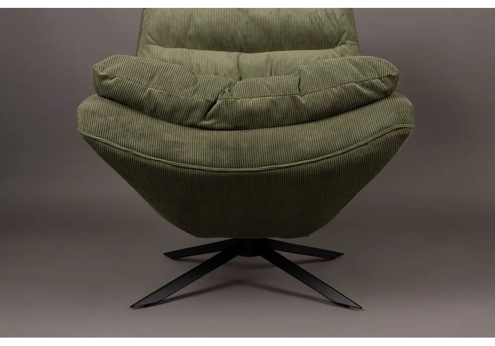 Zelené zamatové kreslo Vince – Dutchbone