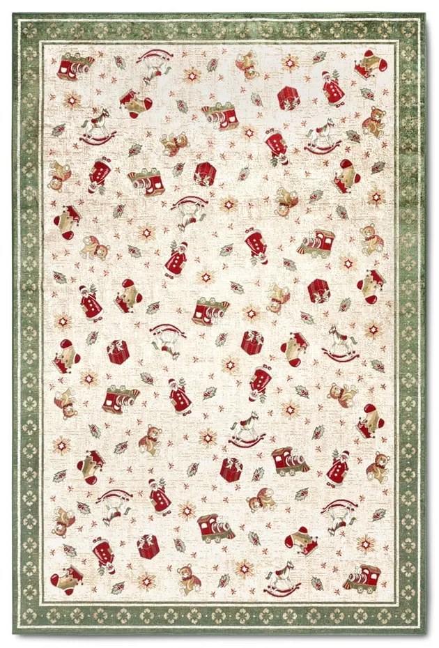 Zelený koberec s vianočným motívom s prímesou bavlny 160x230 cm Toy's Delight Green Christmas – Villeroy&amp;Boch