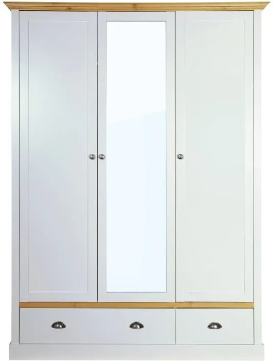 Sivo-biela šatníková skriňa Steens Sandringham, 192 × 148 cm