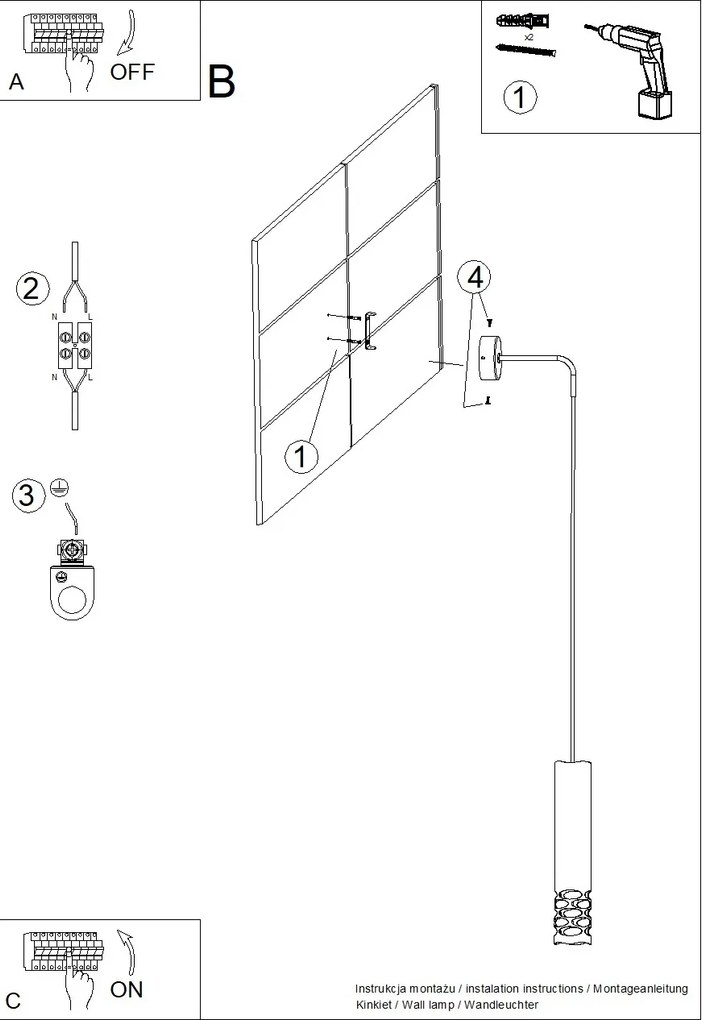 Nástenné svietidlo Liro, 1x biele kovové tienidlo