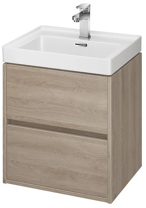 Cersanit Crea, závesná skrinka s umývadlom 50cm, set B113, dub, S801-287