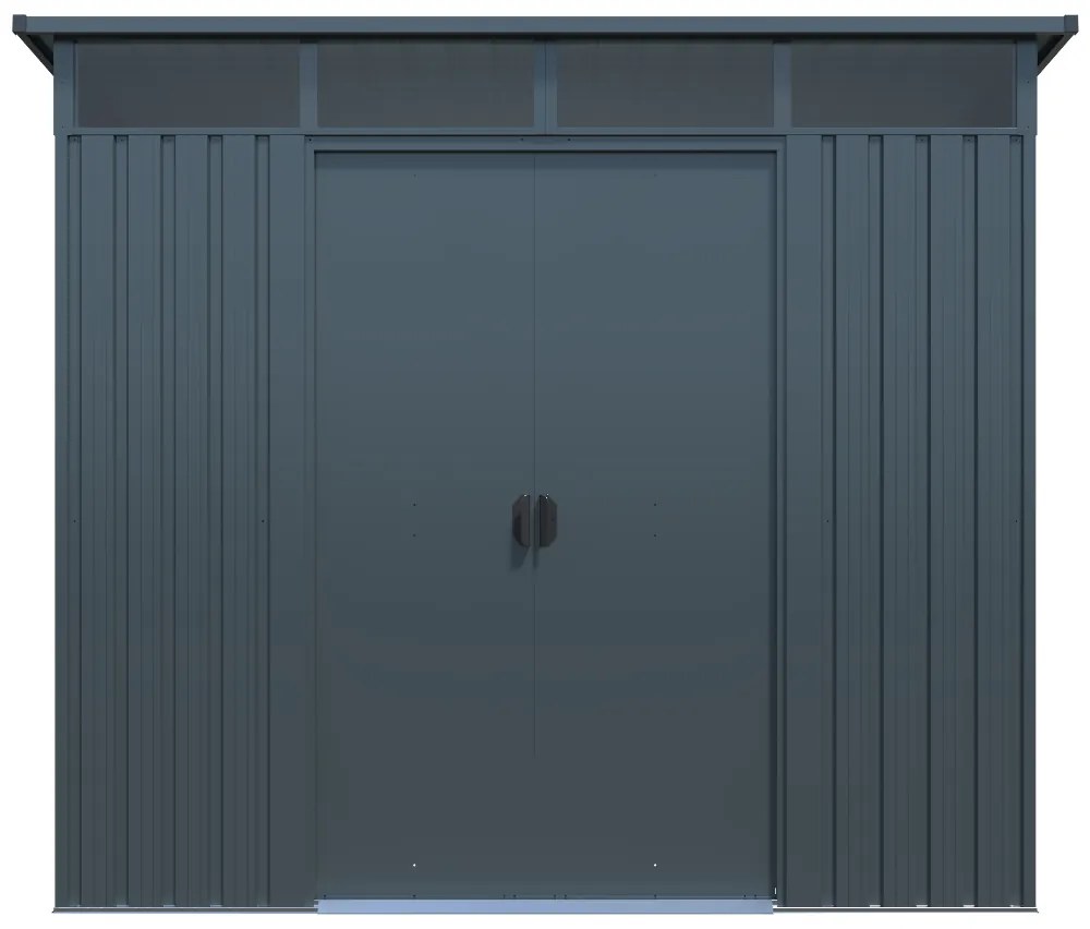 Záhradný domček BestBerg ZDSL-4S / 4,6 m² / 238 x 194 x 202 cm / svetlo sivá