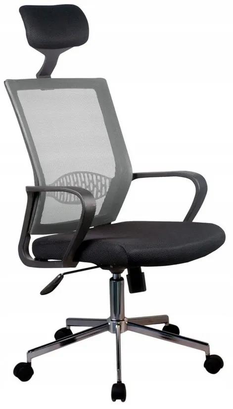 Kancelárska stolička OCF-7, 58x116-126x60, čierna