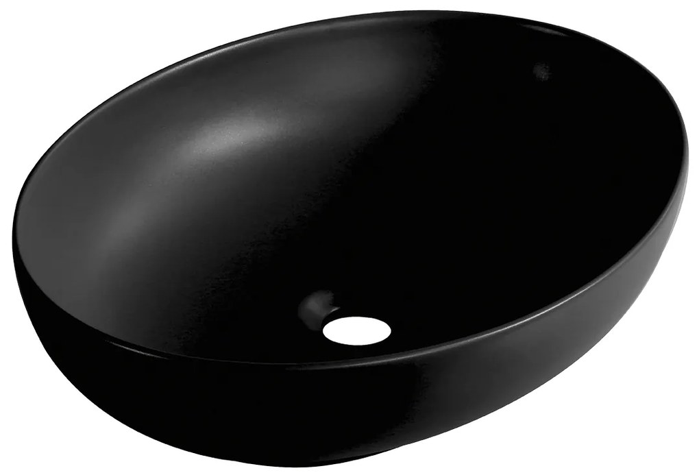 Laveo Desna, umývadlo na dosku 515x395x135 mm, čierna matná, LAV-VUD_B251