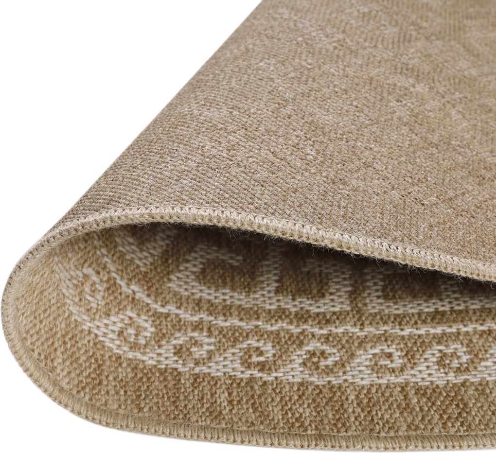 Ayyildiz, Kusový koberec Comilla 887 Beige kruh, 200x200 (priemer) kruh, béžová, chodba / predsieň
