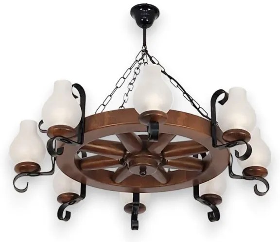 Brilagi - Luster na reťazi ROATA 8xE14/40W/230V buk/orech