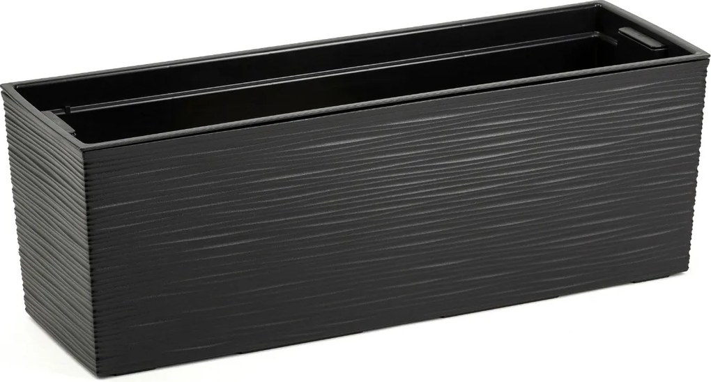 Plastový květináč Bouquet Riflo 56x19 cm černý